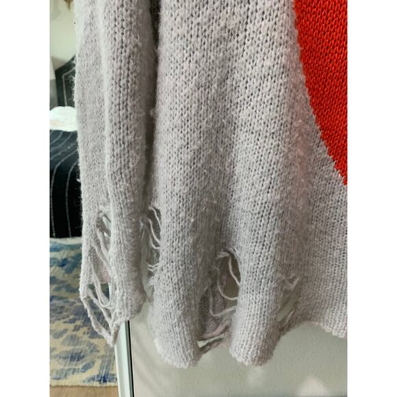 WildFox White Label Heart Knit Sweater Top SZ XS - Picture 4 of 7